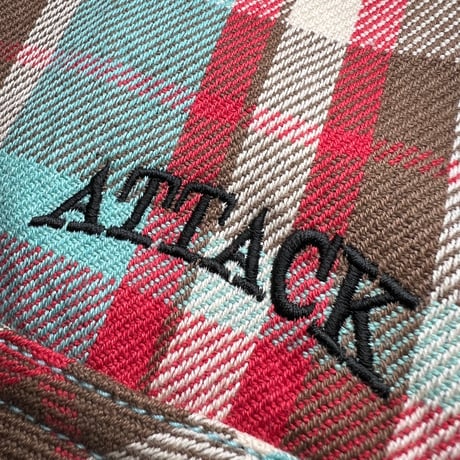 ATTACK ORIGINAL ARCH LOGO HEAVY FLANNEL SHIRTS (MINT)｜アタックオリジナル アーチロゴ ヘビーフランネルシャツ（ミント）
