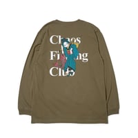 Chaos Fishing Club Fishing Girl T-Shirt L/S (BROWN)｜カオスフィッシングクラブ フィッシングガール ロングスリーブ ティーシャツ（ブラウン)