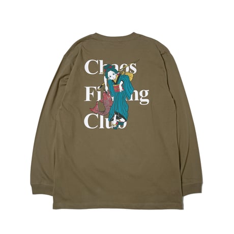 Chaos Fishing Club Fishing Girl T-Shirt L/S (BROWN)｜カオスフィッシングクラブ フィッシングガール ロングスリーブ ティーシャツ（ブラウン)