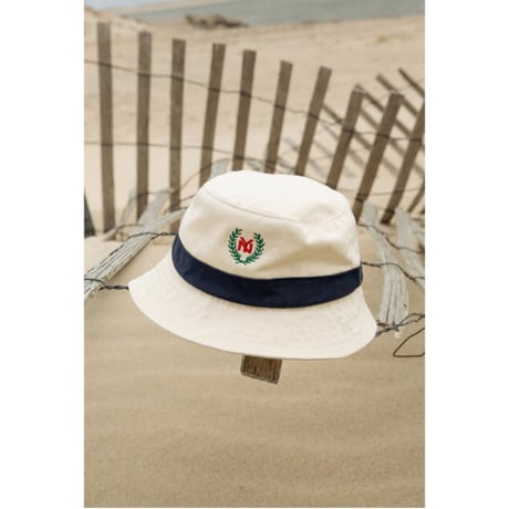 Only NY NY Crest Bucket Hat (Natural, Slate)｜オンリーニューヨーク NYクレスト バケットハット（ナチュラル/スレート）