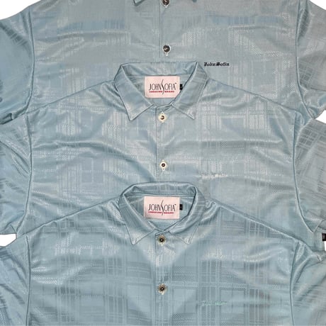 JOHN SOFIA Fresh Wind SS Shirts (Sky/Mint, Sky/Wht, Sky/Blk)｜ジョンソフィア フレッシュウィンド ショートスリーブシャツ