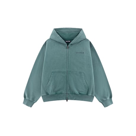 SUPPLIER Distressed Cross Zip Hoodie (GREEN)｜サプライヤー ディストレスト クロス ジップフーディー（グリーン）