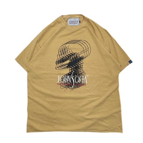 JOHN SOFIA Acid CT Garment Dye Tee (Lt Green, Yellow)｜ジョンソフィア アシッドCT ガーメントダイ ティーシャツ（ライトグリーン/イエロー）