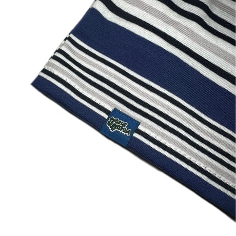 JOHN SOFIA Border Half Sleeve Tee (Blue)｜ジョンソフィア ボーダーハーフスリーブTシャツ（ブルー）