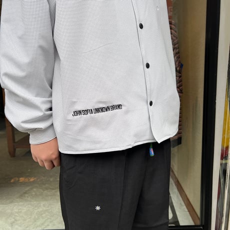 JOHN SOFIA Daisy Squares LS Shirt (White)｜ジョンソフィア デイジースクエアーズ ロングスリーブシャツ（ホワイト）