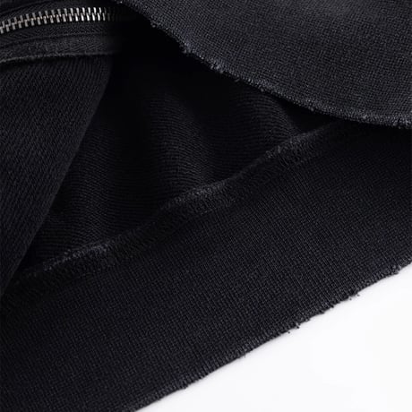 SUPPLIER Distressed Cross Zip Hoodie (BLACK)｜サプライヤー ディストレスト クロス ジップフーディー（ブラック）