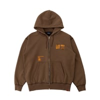 INTERBREED WIP Faded Zip Hoodie (Fade Brown)｜インターブリード WIP フェイデッド ジップフーディー（フェードブラウン）