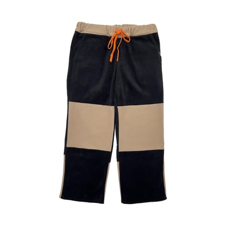 JOHN SOFIA After Zone Panels Fleece Trousers (Black/Beige)｜ジョンソフィア アフターゾーン パネルズ フリーストラウザーズ
