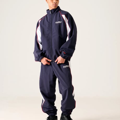 FUBU TRACK JACKET & PANTS “SET-UP” (NAVY)｜フブ トラックジャケット＆パンツ セットアップ（ネイビー）