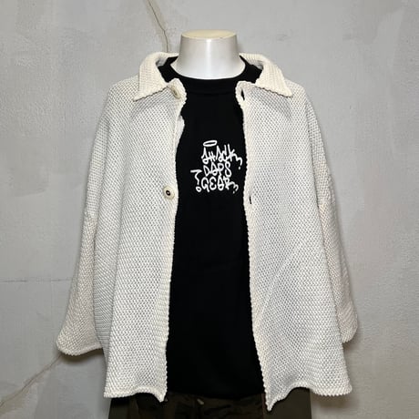 JOHN SOFIA Popcorn Knit Shirt (Off White)｜ジョンソフィア ポップコーンニット シャツ（オフホワイト）