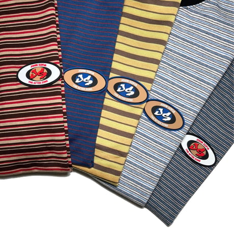 JOHN SOFIA Border Half Sleeve Tee (Brown, Navy, Mustard, Lt Grey, DK Grey)｜ジョンソフィア ボーダーハーフスリーブTシャツ