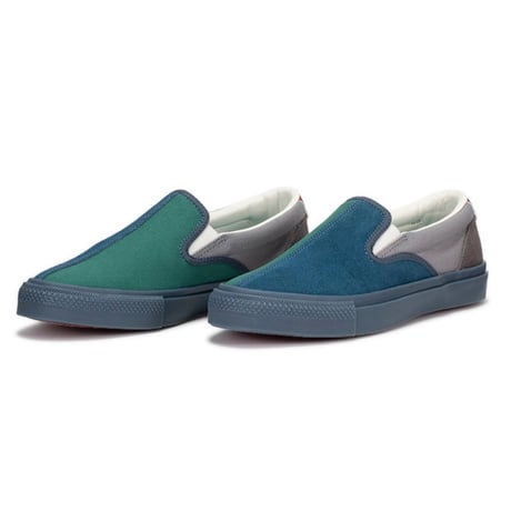 CONVERSE +SERIES CS Slip-On SK SAYHELLO + (Blue/Green/Grey)｜コンバース CSスリッポン SK セイハロー（ブルー/グリーン/グレー）