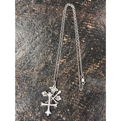 SUPPLIER Triple Cross Rhinestone Necklace (SILVER)｜サプライヤー トリプル クロス ラインストーン ネックレス（シルバー）
