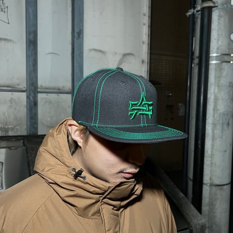 ADG AS Logo Stitch Snapback (Grn)｜ADG ASロゴ ステッチ スナップバック（グリーン）