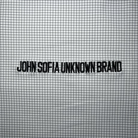 JOHN SOFIA Logo Squares LS Shirt (White)｜ジョンソフィア ロゴスクエアーズ ロングスリーブシャツ（ホワイト）