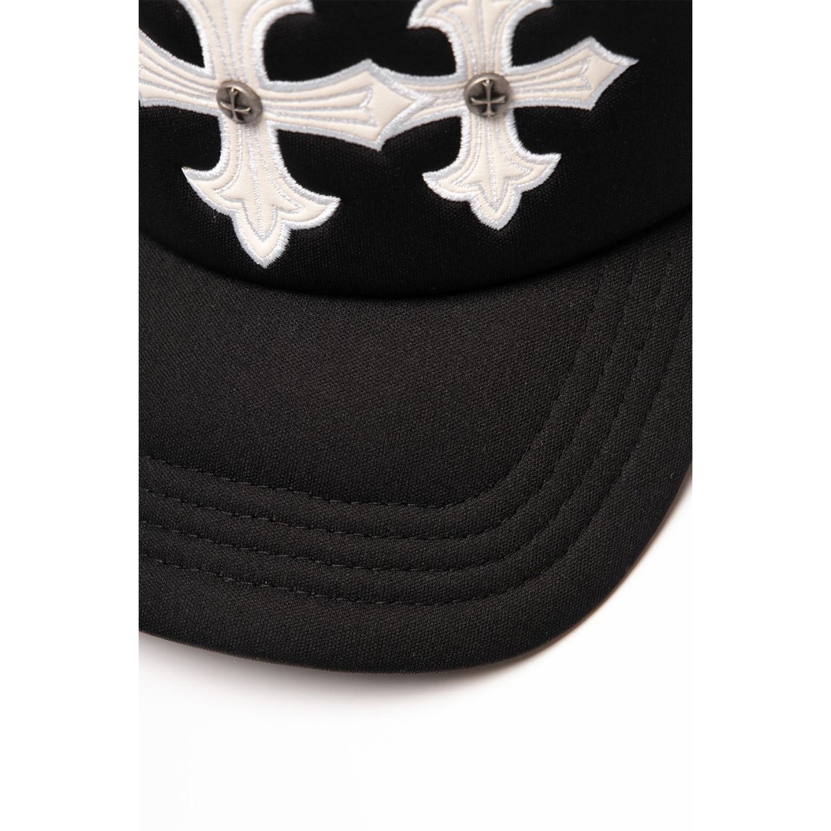 Supplier クロスレザーパッチメッシュキャップ ブラック F SUPPLIER Cross Leather Patch Mesh Cap (BLACK)｜サ