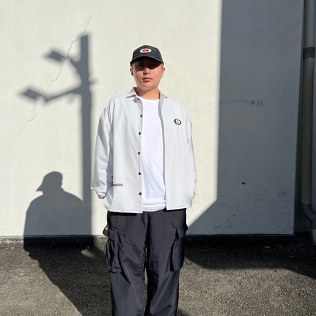 JOHN SOFIA Logo Squares LS Shirt (White)｜ジョンソフィア ロゴスクエアーズ ロングスリーブシャツ（ホワイト）