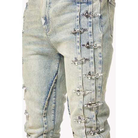 GUAPI Vintage Blue Aviation Clasp Denim (Vintage Blue)｜グアピ ヴィンテージブルー アビエーション クラスプ デニム（ヴィンテージブルー）