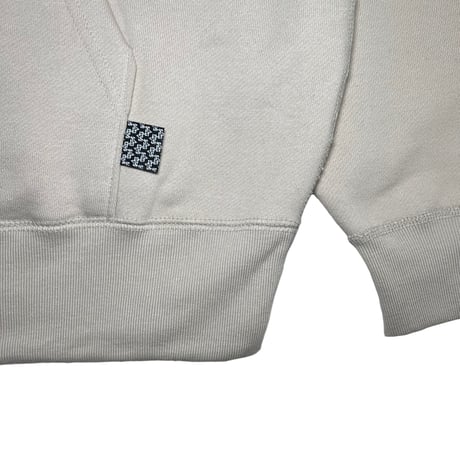 ADG AS Logo Zip Hoodie (Beige/Navy)｜エーディージー ASロゴ ジップフーディー（ベージュ/ネイビー）