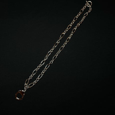 JOHN SOFIA Single Cuff Chain Necklace (SLV)