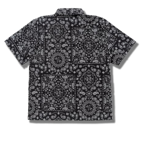 Cookman Work Shirts Short Sleeve Light Paisley (Black)｜クックマン ワークシャツ ショートスリーブ ライトペイズリー（ブラック）