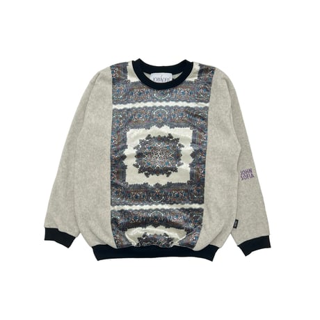 JOHN SOFIA Urban Tapestry Fleece Crewneck (Oatmeal)｜ジョンソフィア アーバンタペストリー フリースクルーネック（オートミール）