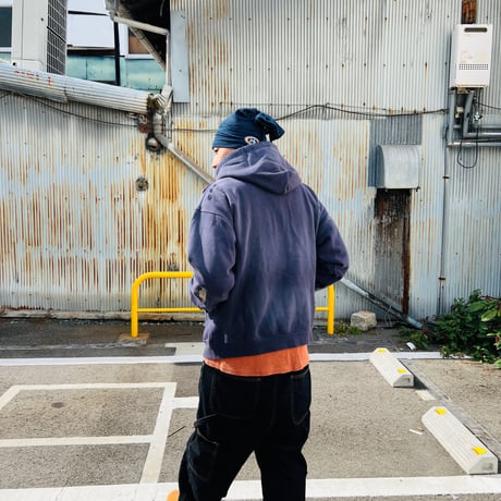 JOHN SOFIA DAMAGEREPAIR FULL-ZIP HOODIE (NAVY)｜ジョンソフィア ダメージリペア フルジップ フーディー（ネイビー）