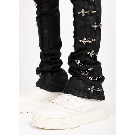 GUAPI Obsidian Black Aviation Clasp Denim (Black)｜グアピ オブシディアン ブラック アビエーション クラスプ デニム（ブラック）