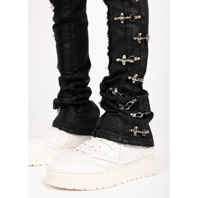 GUAPI Obsidian Black Aviation Clasp Denim (Blac