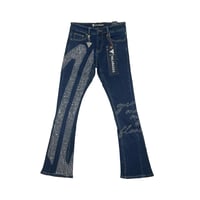 VALABASAS SCRIPTED DENIM BLUE STACKED (BLUE)｜ヴァラバサス スクリプト デニム ブルー スタックド（ブルー）