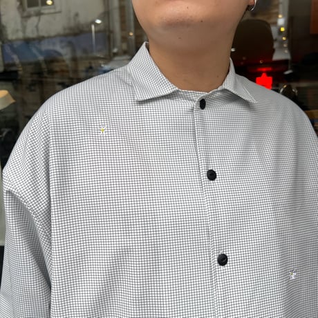 JOHN SOFIA Daisy Squares LS Shirt (White)｜ジョンソフィア デイジースクエアーズ ロングスリーブシャツ（ホワイト）