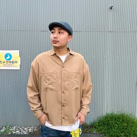 JOHN SOFIA Fleur Longsleeve Shirts (Camel)｜ジョンソフィア フルール ロングスリーブシャツ（キャメル）