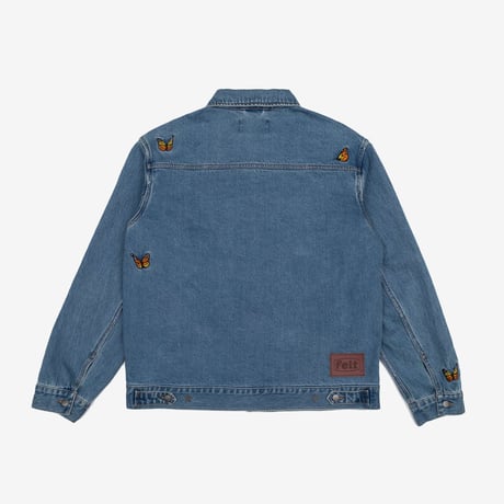 FELT Butterfly Garden Denim Jacket (Washed Denim)｜フェルト バタフライガーデン デニムジャケット（ウォッシュドデニム）