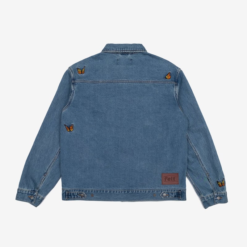FELT Butterfly Garden Denim Jacket (Washed Deni
