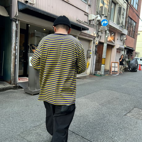 JOHN SOFIA JOHN'S LIKES BORDER LONG SLEEVE (NAVY&YELLOW)｜ジョンソフィア ジョンズ ライクス ボーダー ロングスリーブ（ネイビー＆イエロー）