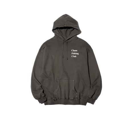 Chaos Fishing Club Logo Pigment Hoodie (INK BLACK)｜カオスフィッシングクラブ ロゴ ピグメントフーディー（インクブラック）