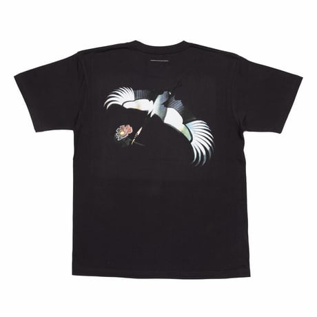NEMES 299 NEMES x HEAT "TSURU" T-SHIRT (Sumi) | ネメス x ヒート ツル ティーシャツ（スミ）