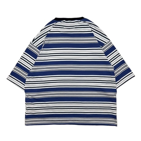 JOHN SOFIA Border Half Sleeve Tee (Blue)｜ジョンソフィア ボーダーハーフスリーブTシャツ（ブルー）