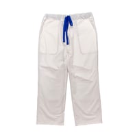 JOHN SOFIA Jaggedstitch Ripstop Trousers (White/Org, White/Blu)