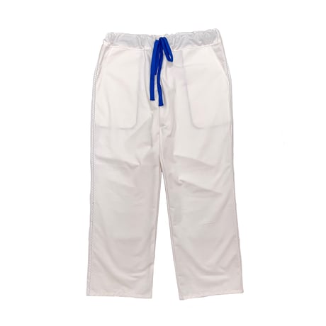 JOHN SOFIA Jagged Stitch Ripstop Trousers (White/Org, White/Blu)｜ジョンソフィア ジャグドステッチ リップストップトラウザーズ
