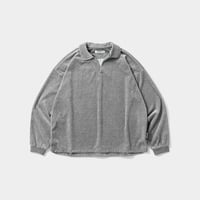 TIGHTBOOTH SKIPPER VELOUR L/S SHIRT (Gray)｜タイトブース スキッパー ベロア ロングスリーブ シャツ (グレー)