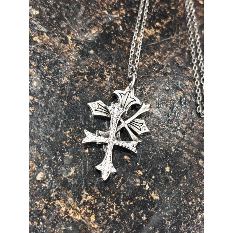 Three Crosses Necklace 3連 クロスネックレス メンズ セール】SBG ジルコニアトリプルクロスネックレス（ネックレス）｜SBG