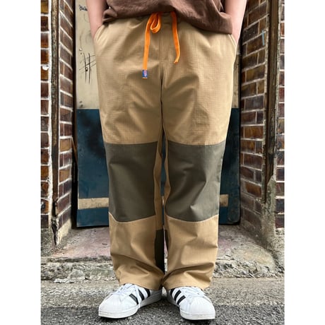 JOHN SOFIA After Zone Panels Ripstop Trousers (Beige/O.D)｜ジョンソフィア アフターゾーン パネルズ リップストップトラウザーズ