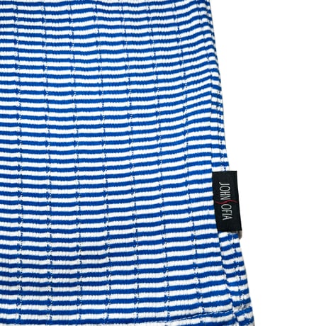 JOHN SOFIA Texture Border Linger Longsleeve Tee (Blue) | ジョン ソフィア テクスチャー ボーダー リンガー ロングスリーブ ティー (ブルー)