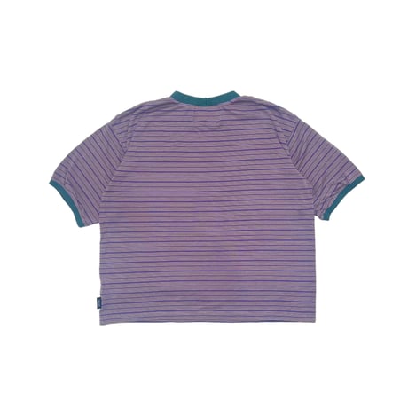 JOHN SOFIA RINGER BORDER SS TEE (LT. PURPLE)｜ジョンソフィア リンガー ボーダー ショートスリーブ ティー（ライトパープル）