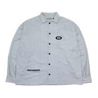 JOHN SOFIA Logo Squares LS Shirt (White)｜ジョンソフィア ロゴスクエアーズ ロングスリーブシャツ（ホワイト）