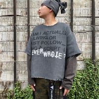 VALABASAS SCRIPTED LONGSLEEVE (GREY) | バラバサス スクリプティッド ロングスリーブ (グレー)