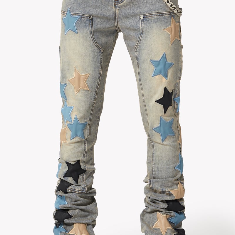 国内入手困難✨️GUAPI VINTAGE STARS DENIM Guapi Aqua Blue Vintage Stars Denim - Probus
