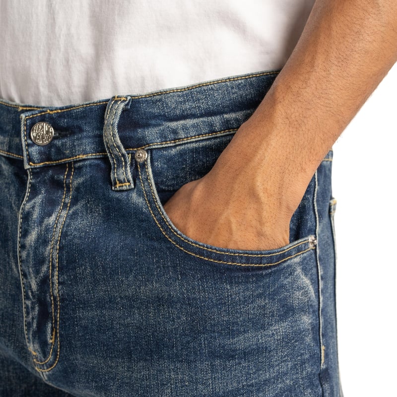 粉*ク様 STONE  ダークブルー デニムパンツ PROCLUB DENIM PANT - RELAXED FIT (DARK STONEWAS