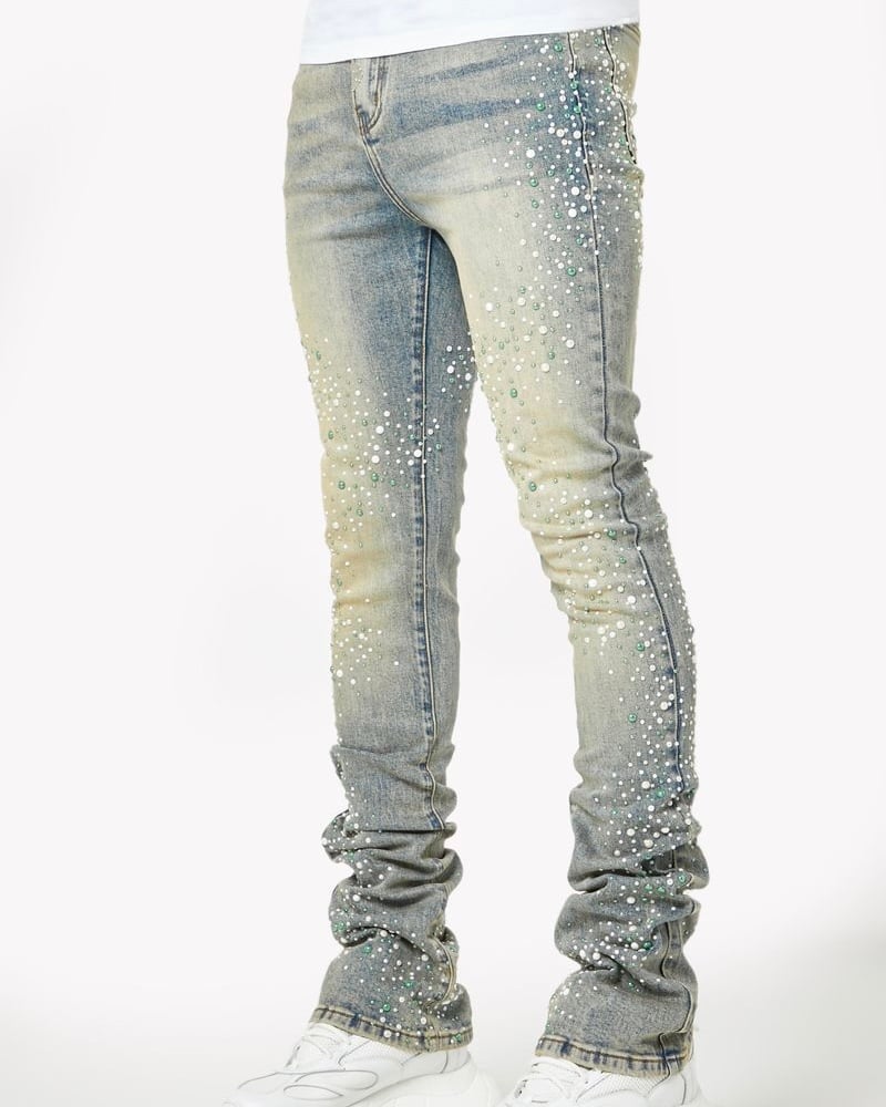 【Eyden 着用】Guapi 32デニム eyden着用】 GUAPI BLUE EMBELISHED DENIME - メルカリ